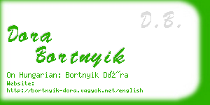 dora bortnyik business card